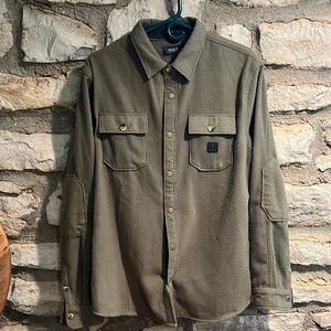 Men’s Size L Roark Nordsman Long sleeve flannel military green
